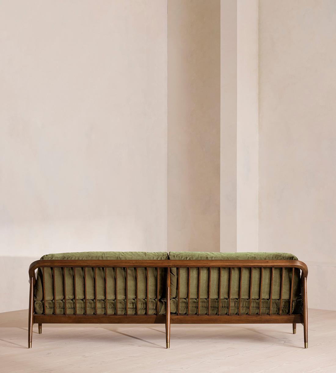 Atlanta Four Seater Sofa - Velvet - Lichen - US - Images - Image 4
