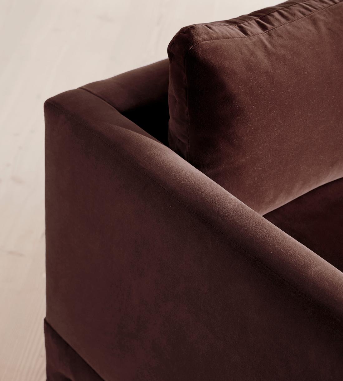 Ashford Three Seater Sofa - Velvet - Aubergine - UK - Images - Image 5