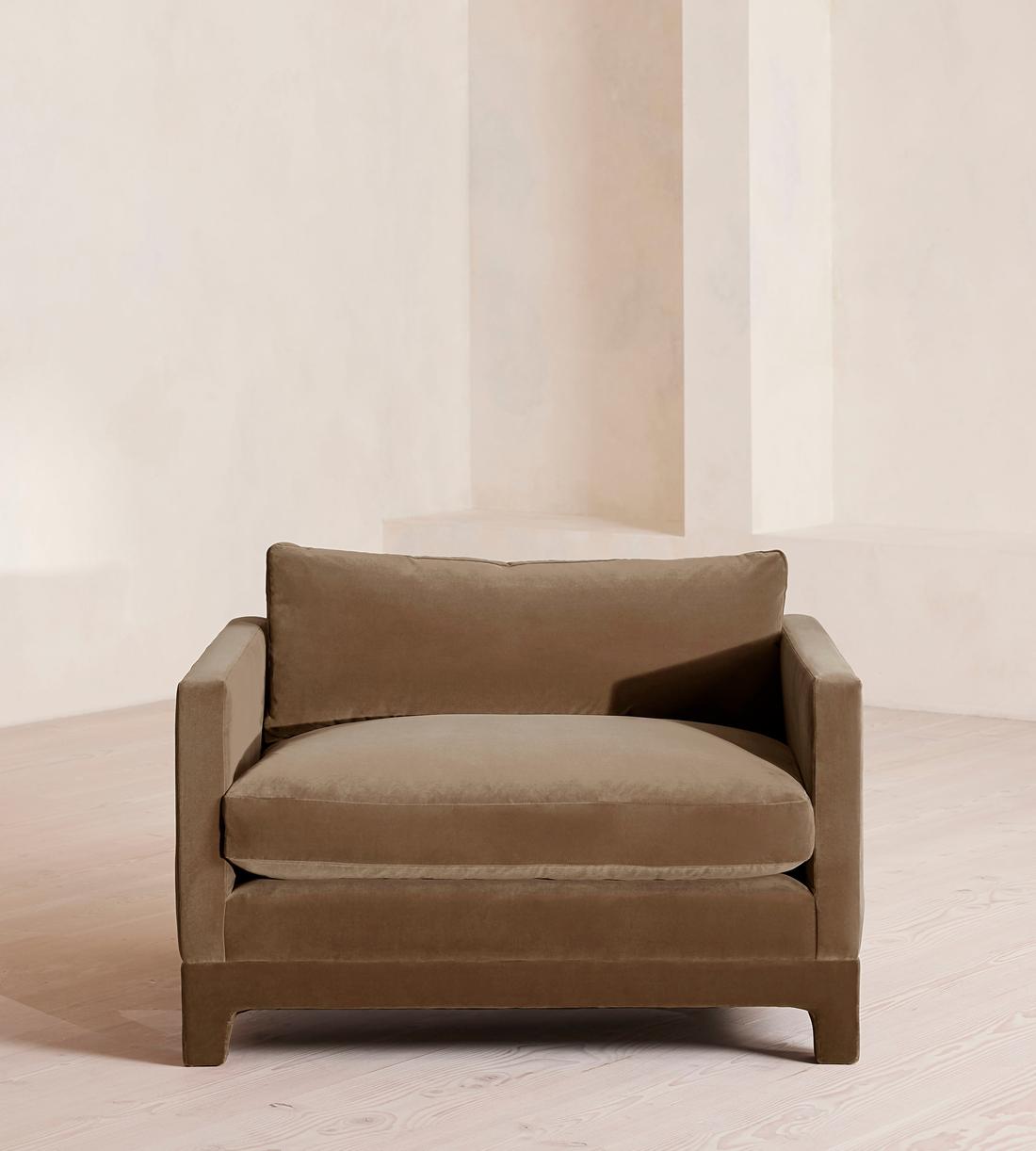 Ashford Loveseat Sofa - Velvet - Truffle - UK - Listing - Image 2