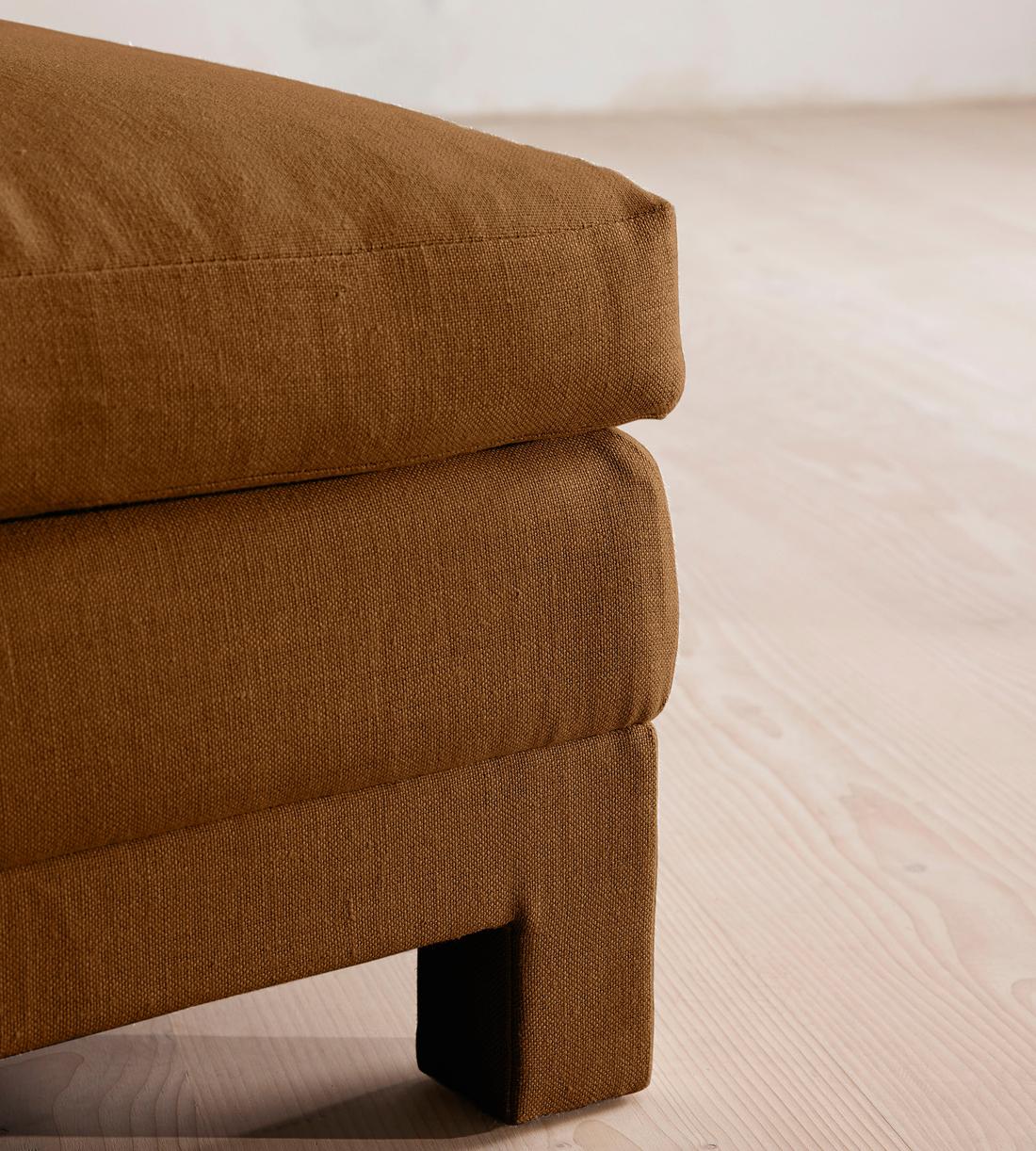 Ashford Ottoman - Linen - Terracotta - UK - Images - Image 4