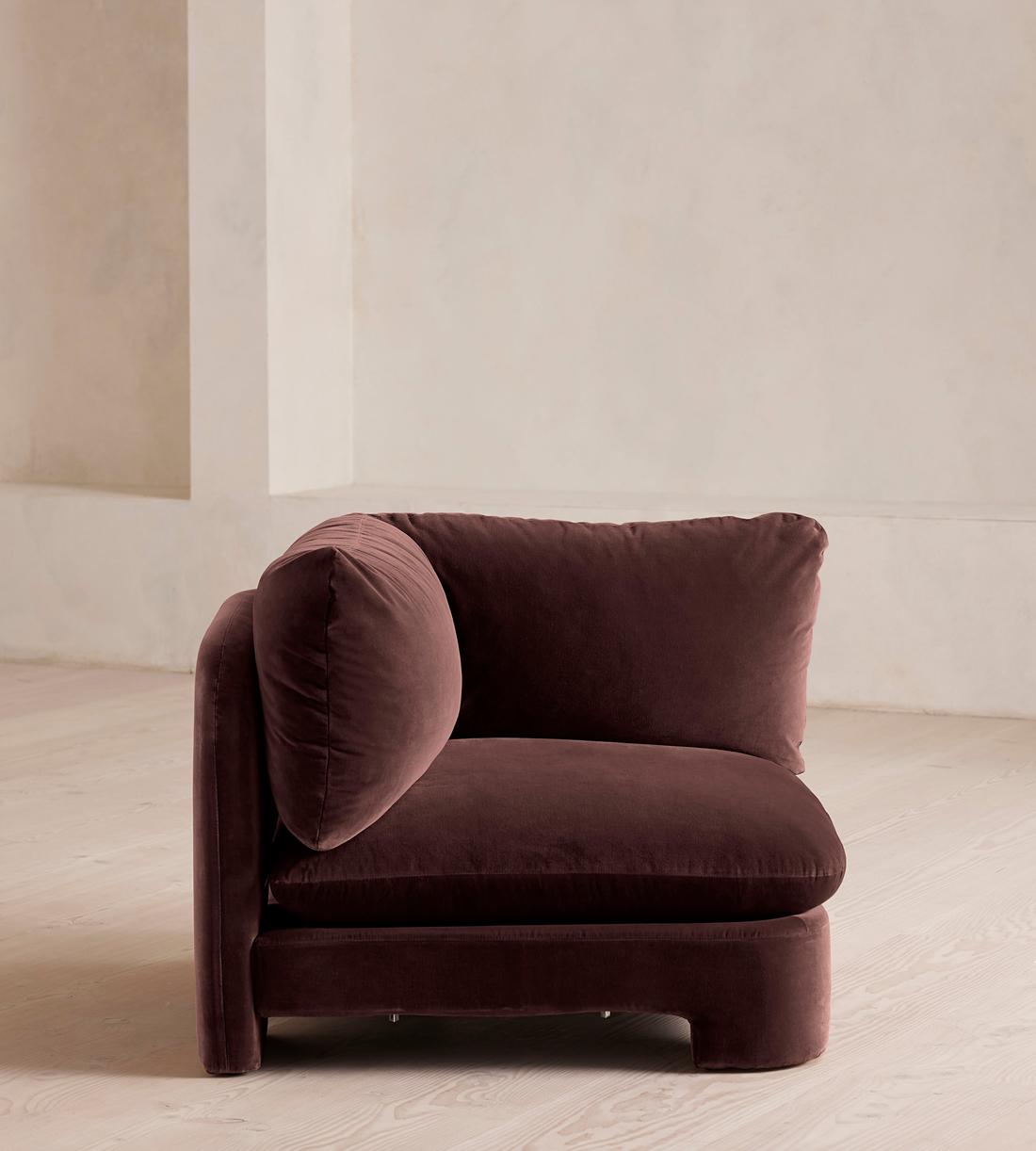 Odell Deeper Sit Sectional Sofa - Corner Module - Aubergine Velvet - US - Image 10
