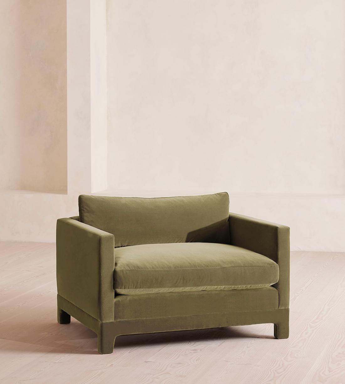 Ashford Loveseat - Velvet - Lichen - Listing - Image 1