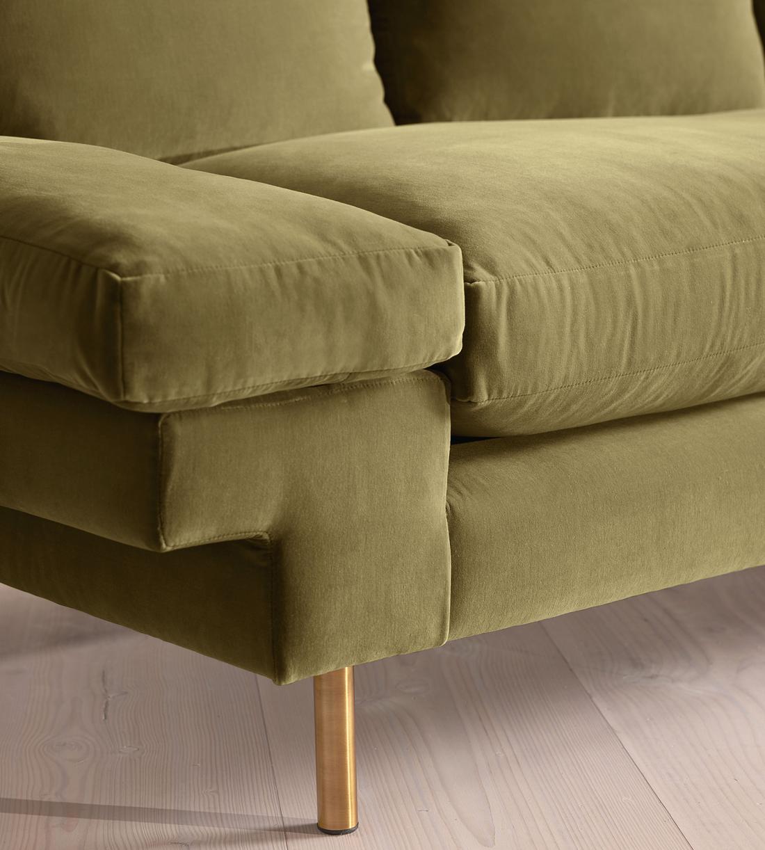 Bristol Three Seater Sofa - Velvet - Lichen - US - Images - Image 6