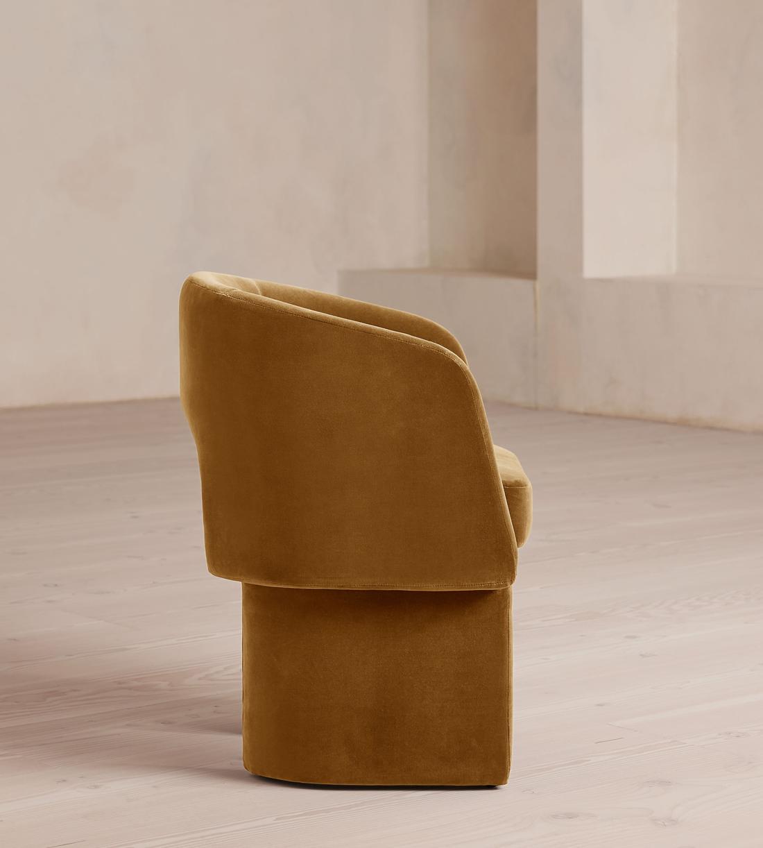 Morrell Dining Chair - Velvet - Mustard - Images - Image 3