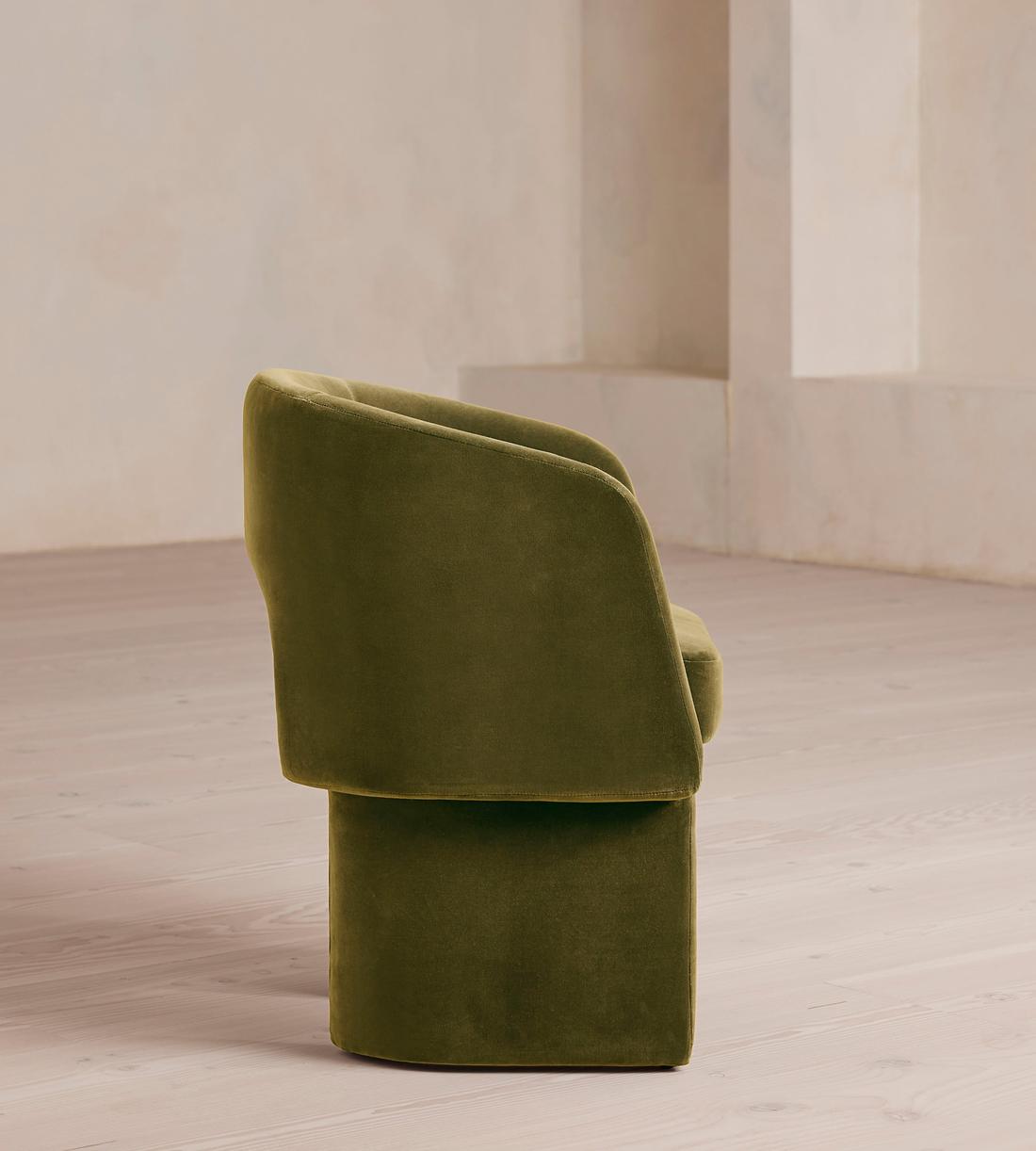 Morrell Dining Chair - Velvet - Olive - US - Images - Image 3