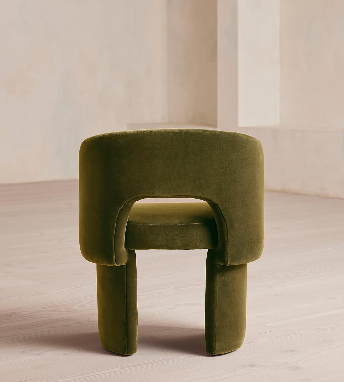 Morrell Dining Chair - Velvet - Olive - US - Images - Image 4