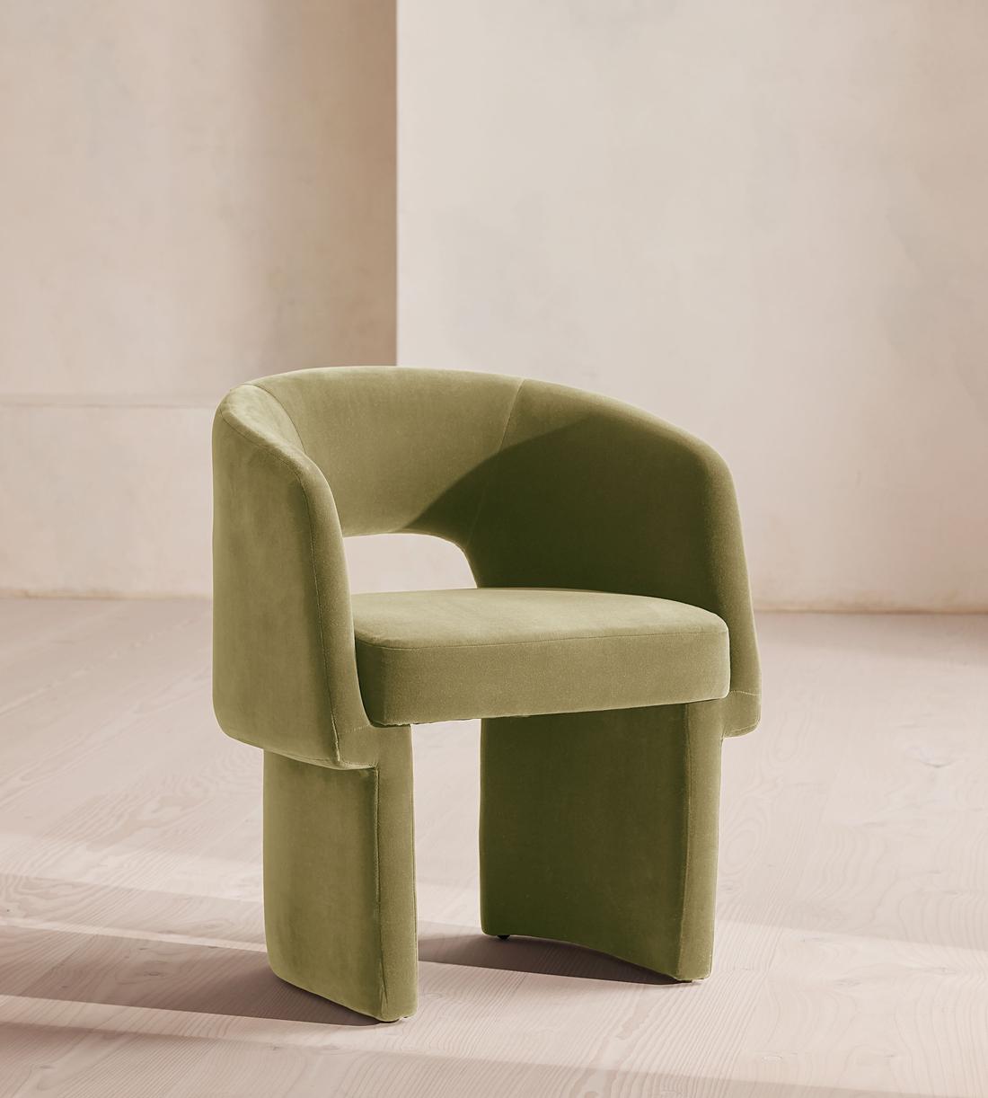 Morrell Dining Chair - Velvet - Lichen - US - Listing - Image 1