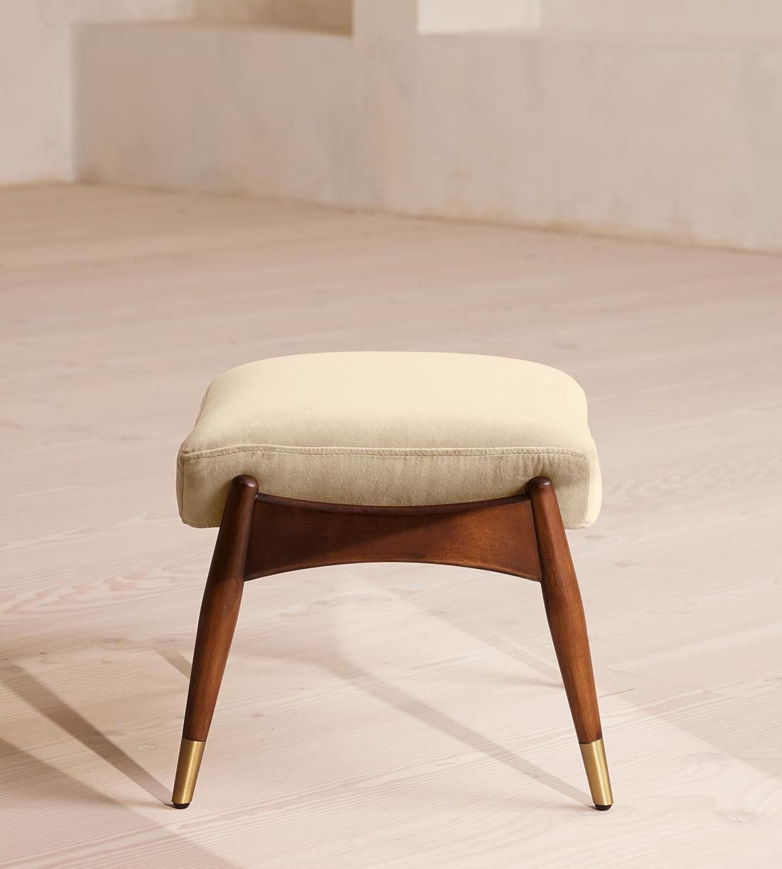 Theodore Footstool - Velvet - Porcelain - US - Images - Image 3