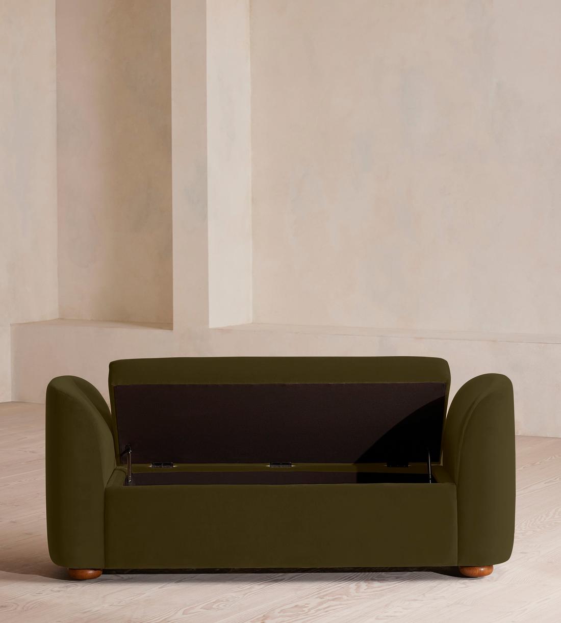 Athena Bench - Velvet - Olive - Images - Image 4