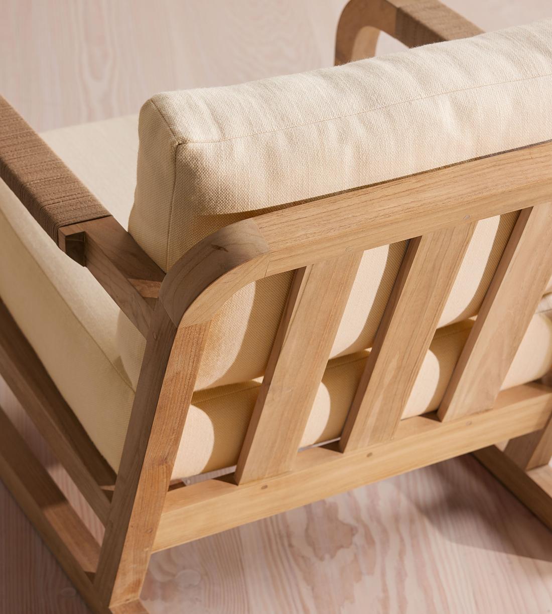 Farmhouse Outdoor Armchair - Textured Weave - Natural - Images - Image 5