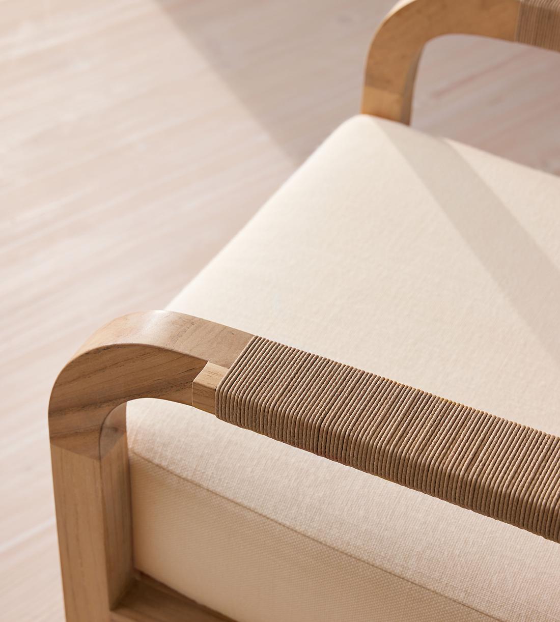 Farmhouse Outdoor Armchair - Textured Weave - Natural - Images - Image 7