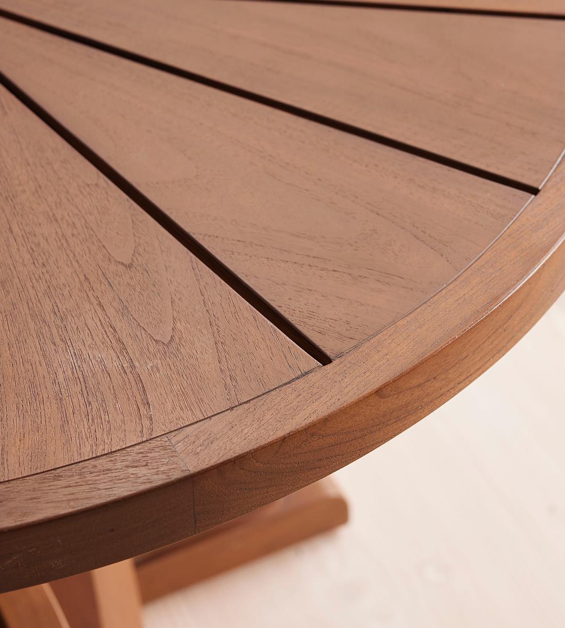 Breno Outdoor Bistro Table - Dark Stained Teak - Images - Image 6