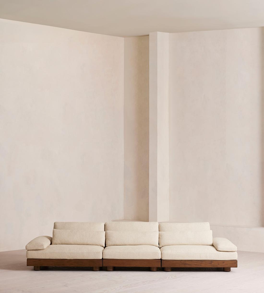 Truro Sectional Sofa - Four Seater - Textured Linen - US - Listing - Image 1