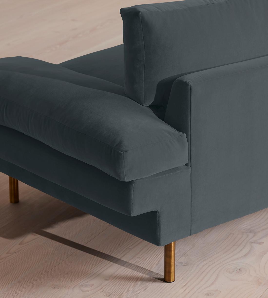 Bristol Sofa - Velvet - Grey Blue - Images - Image 8