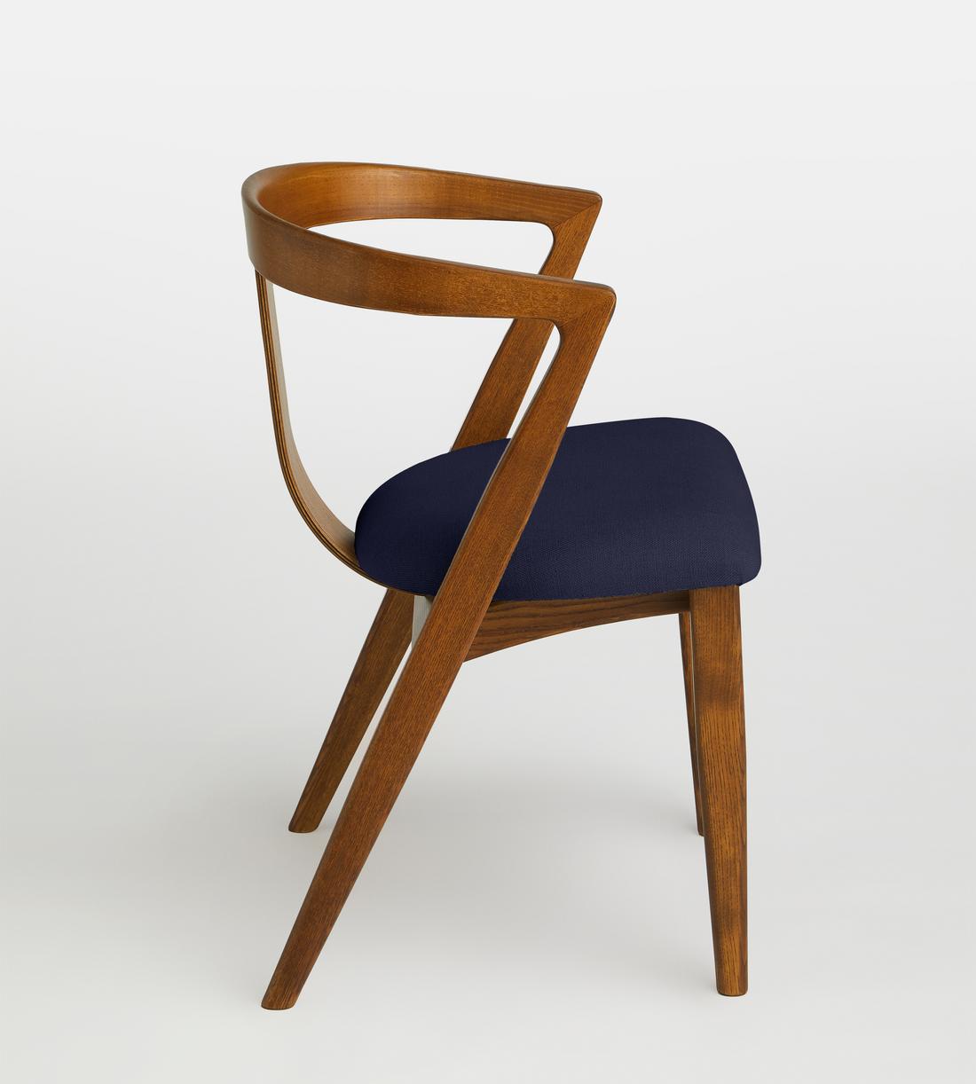 Edwin Dining Chair - Indigo Linen - Images - Image 3