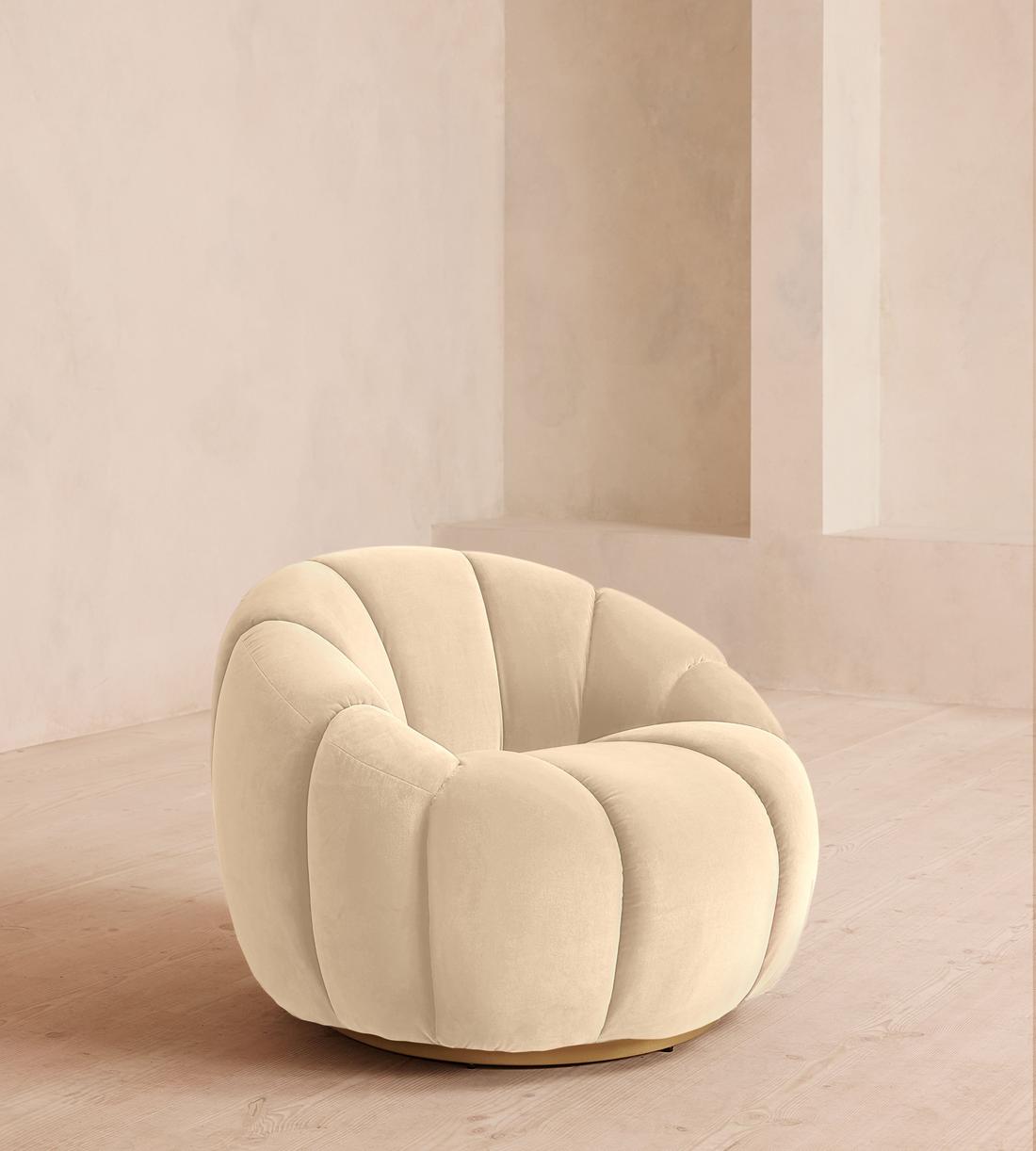 Garret Armchair - Velvet - Porcelain - Lifestyle - Image 3