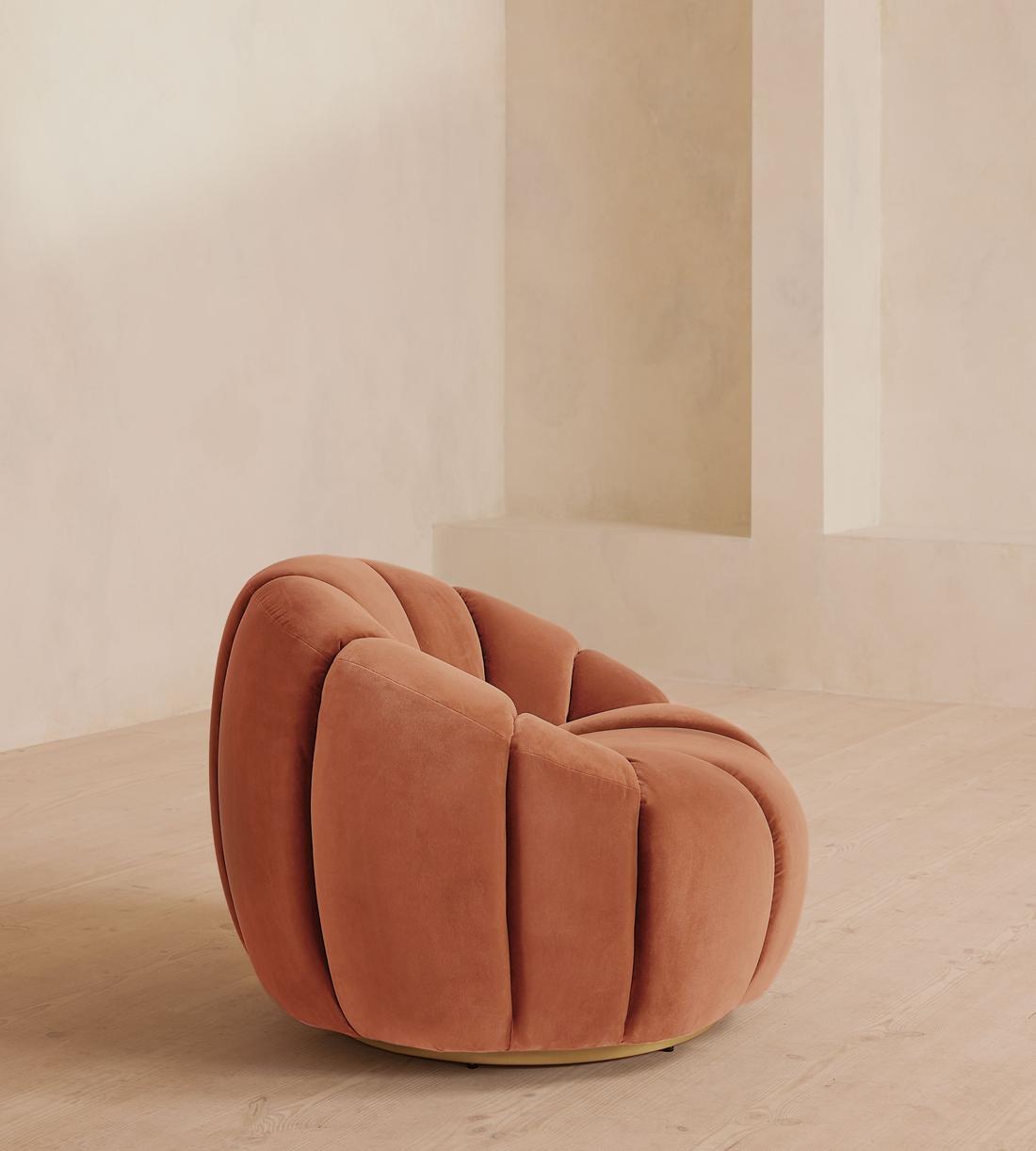 Garret Armchair - Velvet - Antique Rose - Images - Image 4