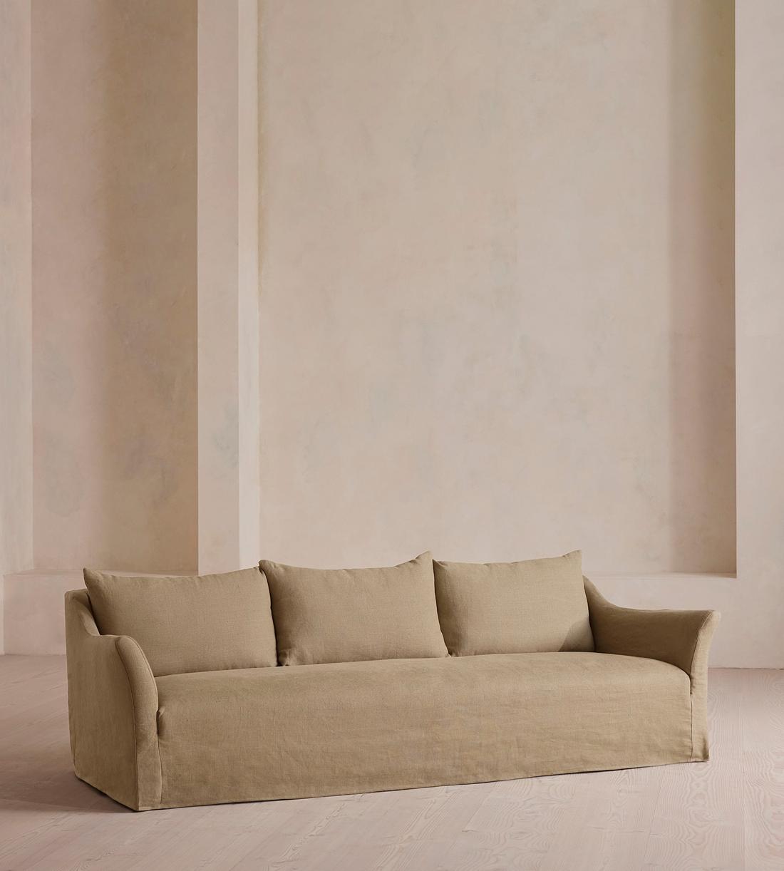 Roma Four Seater Sofa - Linen - Wheat - US - Listing - Image 2