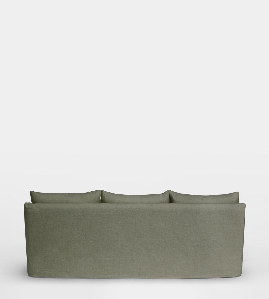 Roma Three Seater Sofa - Linen Loden - Images - Image 5
