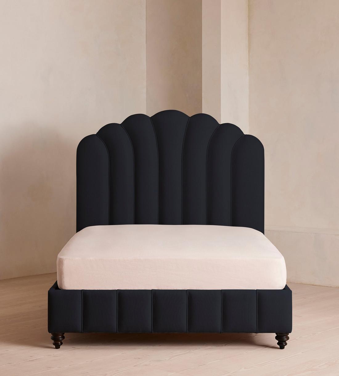 Manette Bed - Double - Linen - Indigo - Listing - Image 1