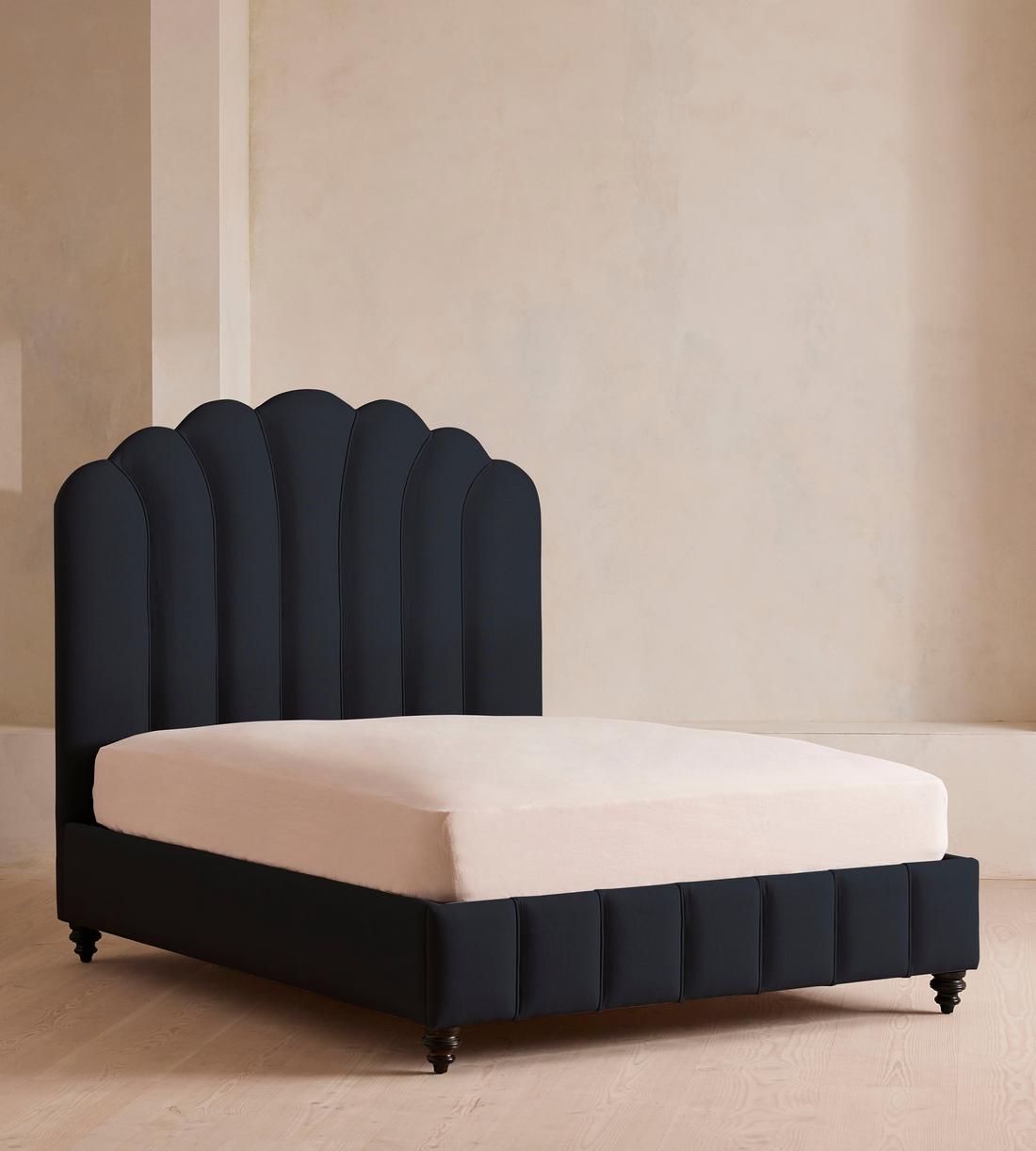 Manette Bed - Double - Linen - Indigo - Listing - Image 2