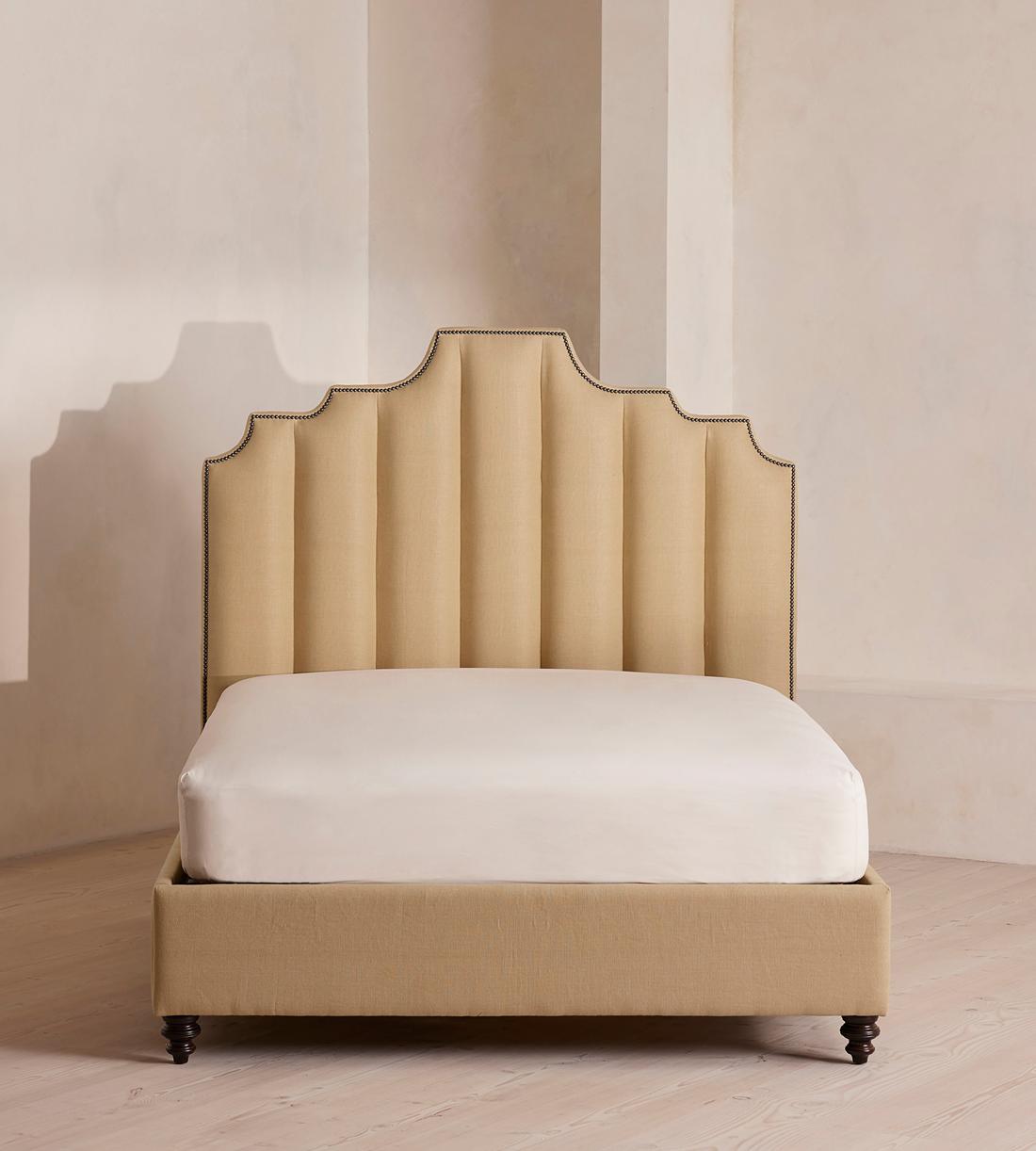 Gerrard Bed - King - Linen - Wheat - US - Listing - Image 2