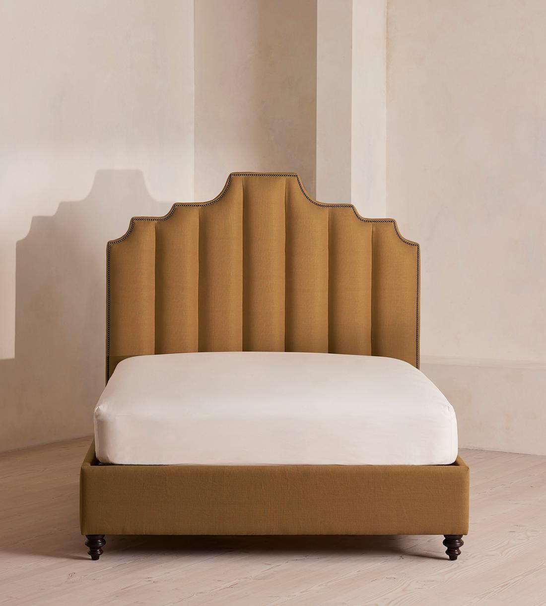 Gerrard Bed - King - Linen - Ochre - US - Listing - Image 2
