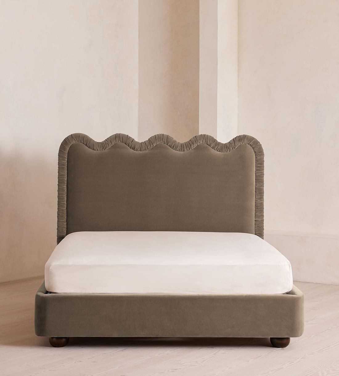Tristan Bed - King - Velvet - Taupe - Listing - Image 2