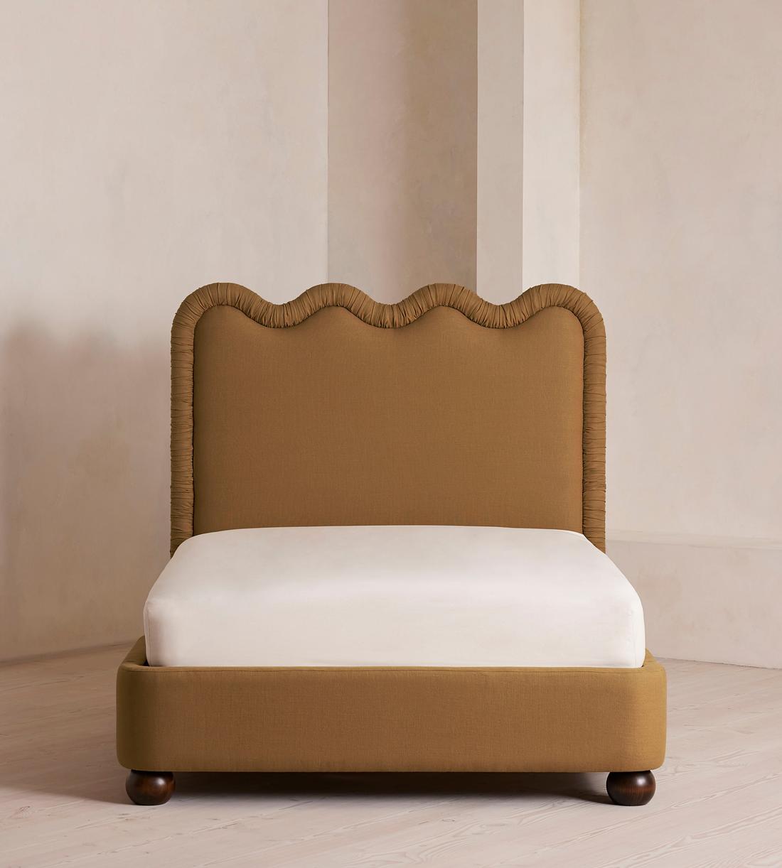 Tristan Bed - Queen - Linen - Ochre - US - Listing - Image 2