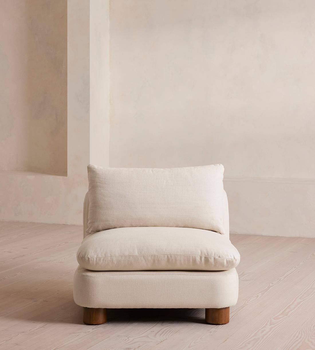 Vivienne Sectional Sofa - Armless Module - Linen - Bisque - US - Image 2