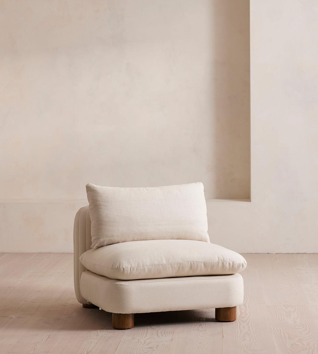 Vivienne Sectional Sofa - Armless Module - Linen - Bisque - US - Image 1