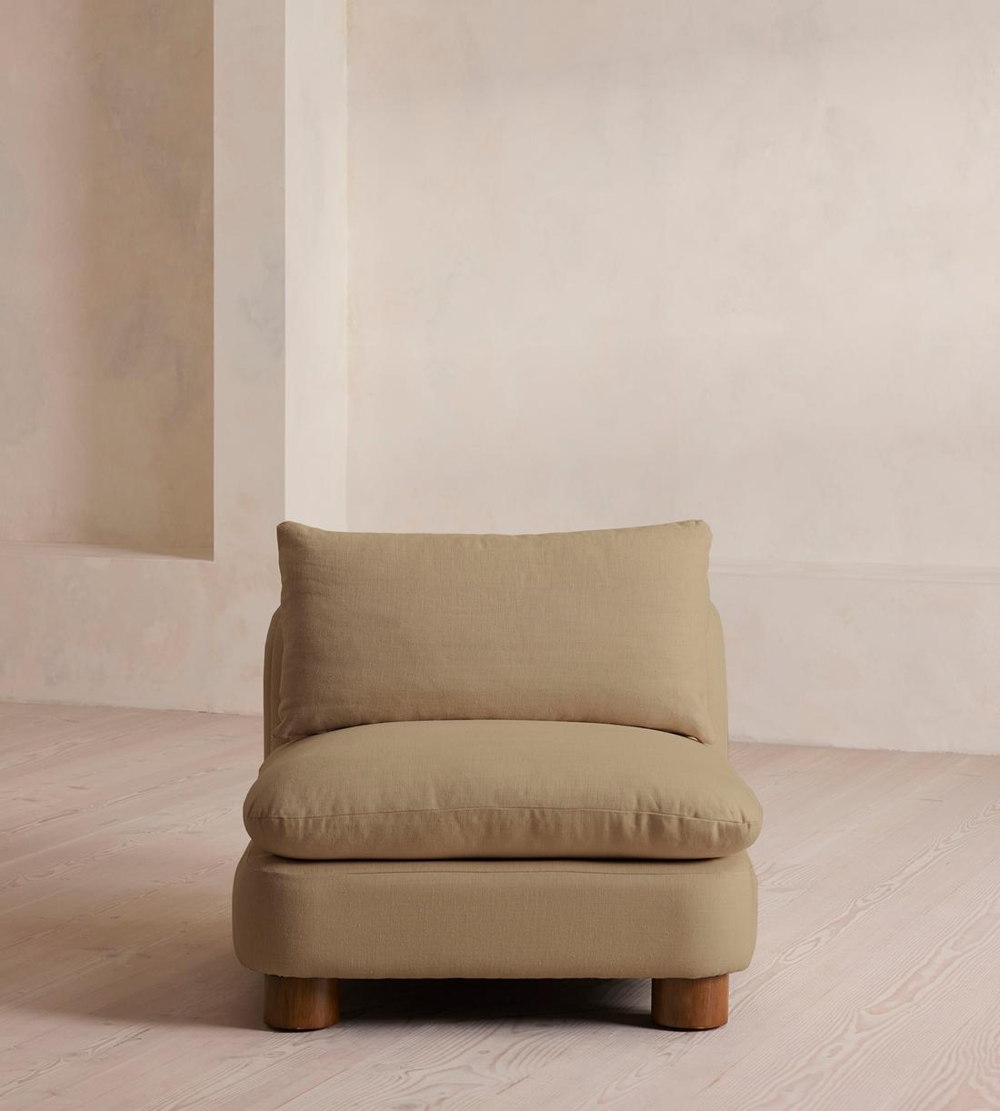 Vivienne Sectional Sofa - Armless Module - Linen - Wheat - US - Image 2