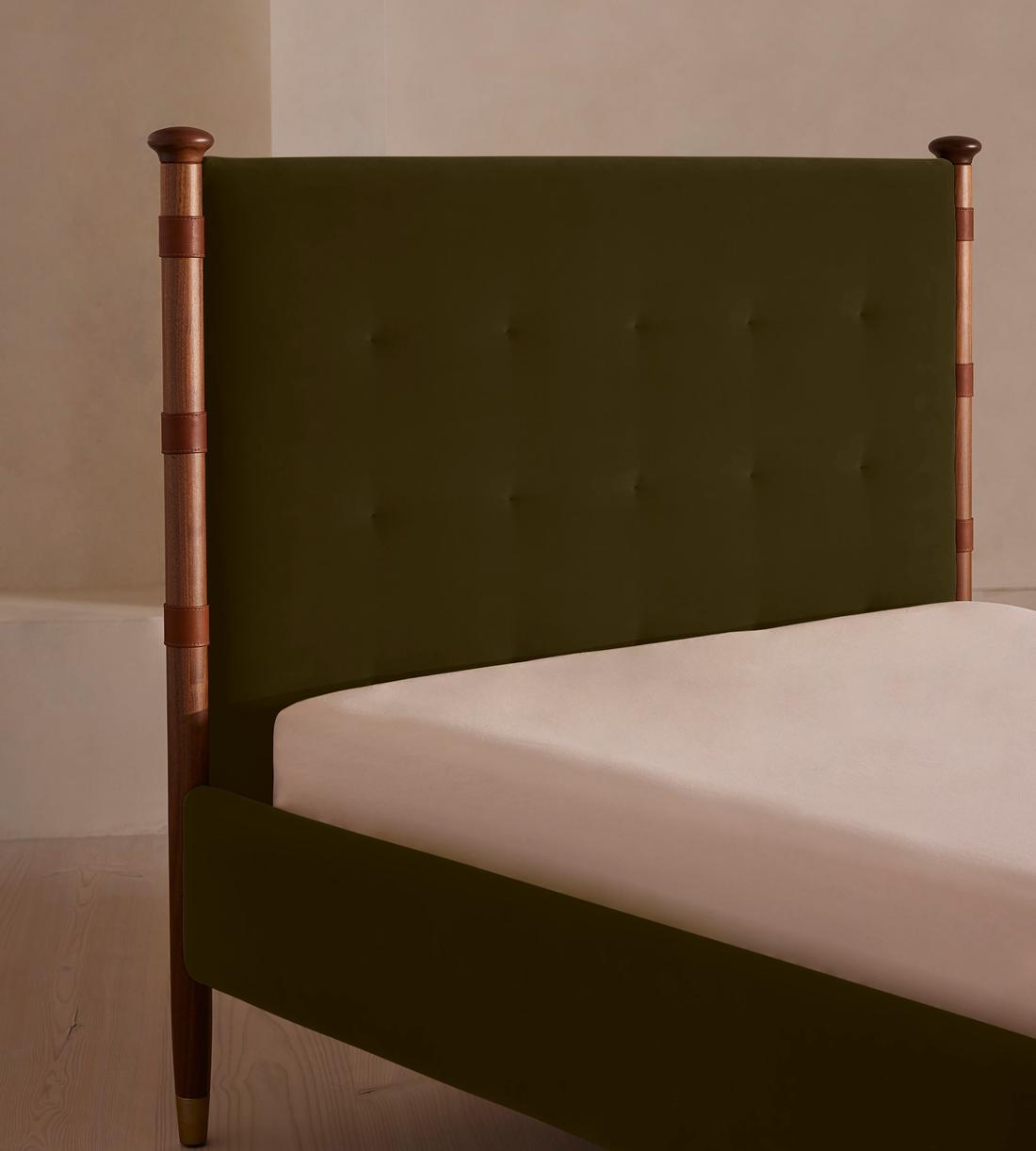 Paolo Bed - Double - Velvet - Olive - Images - Image 4