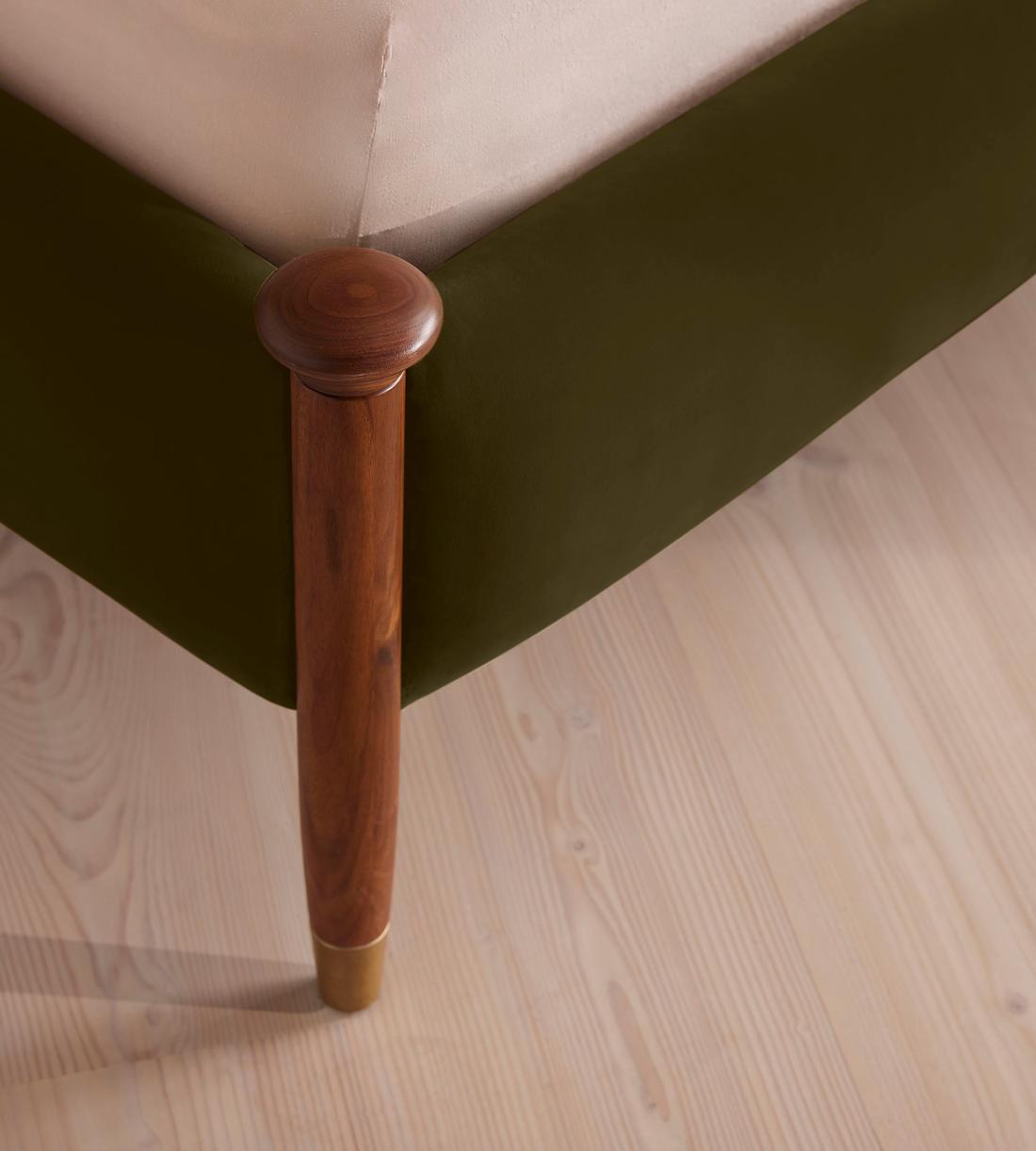 Paolo Bed - Double - Velvet - Olive - Images - Image 6