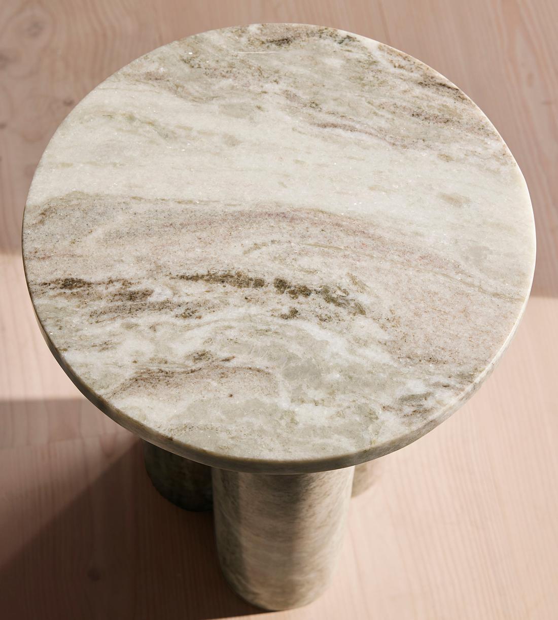 Tisbury Side Table - Dark Terra Bianca Marble - Images - Image 3
