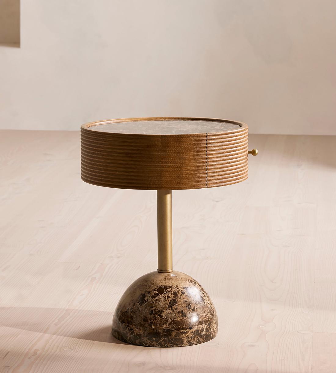 Filip Bedside Table - Dark Emperador Marble - Images - Image 4