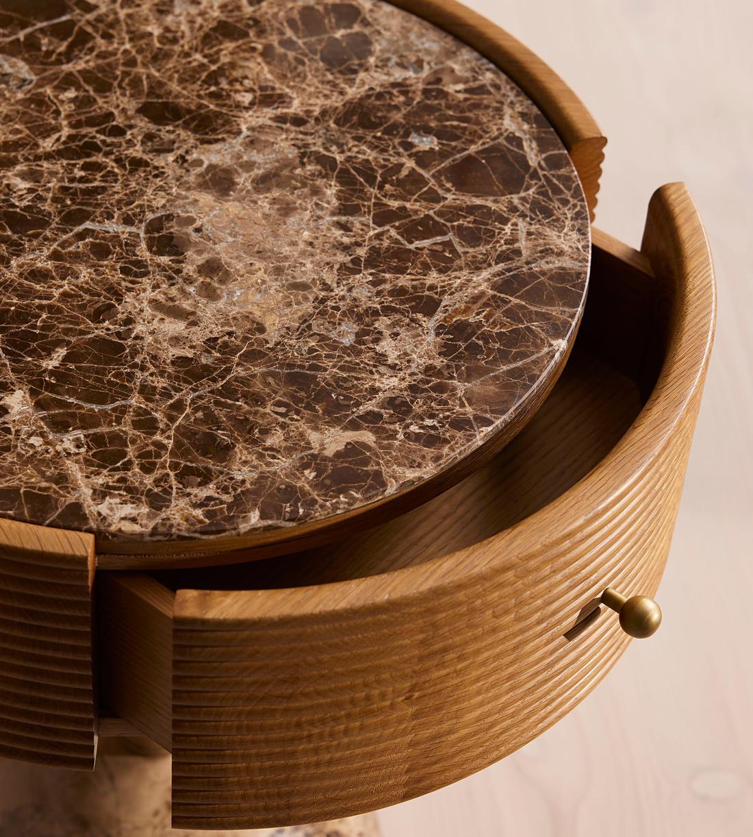 Filip Bedside Table - Dark Emperador Marble - Images - Image 5