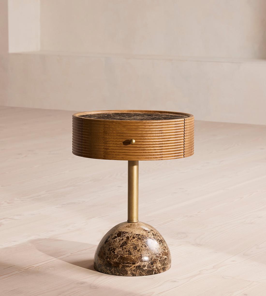 Filip Bedside Table - Dark Emperador Marble - Listing - Image 2