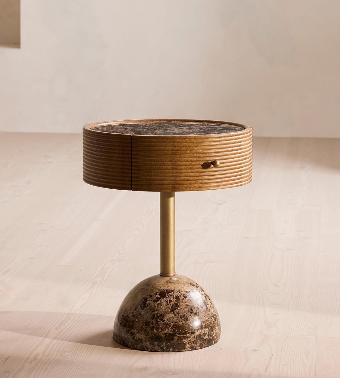 Filip Bedside Table - Dark Emperador Marble - Listing - Image 3
