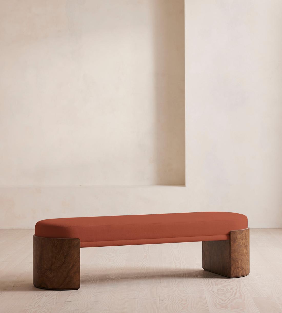Lukas Bench - Linen - Antique Rose - US - Listing - Image 1