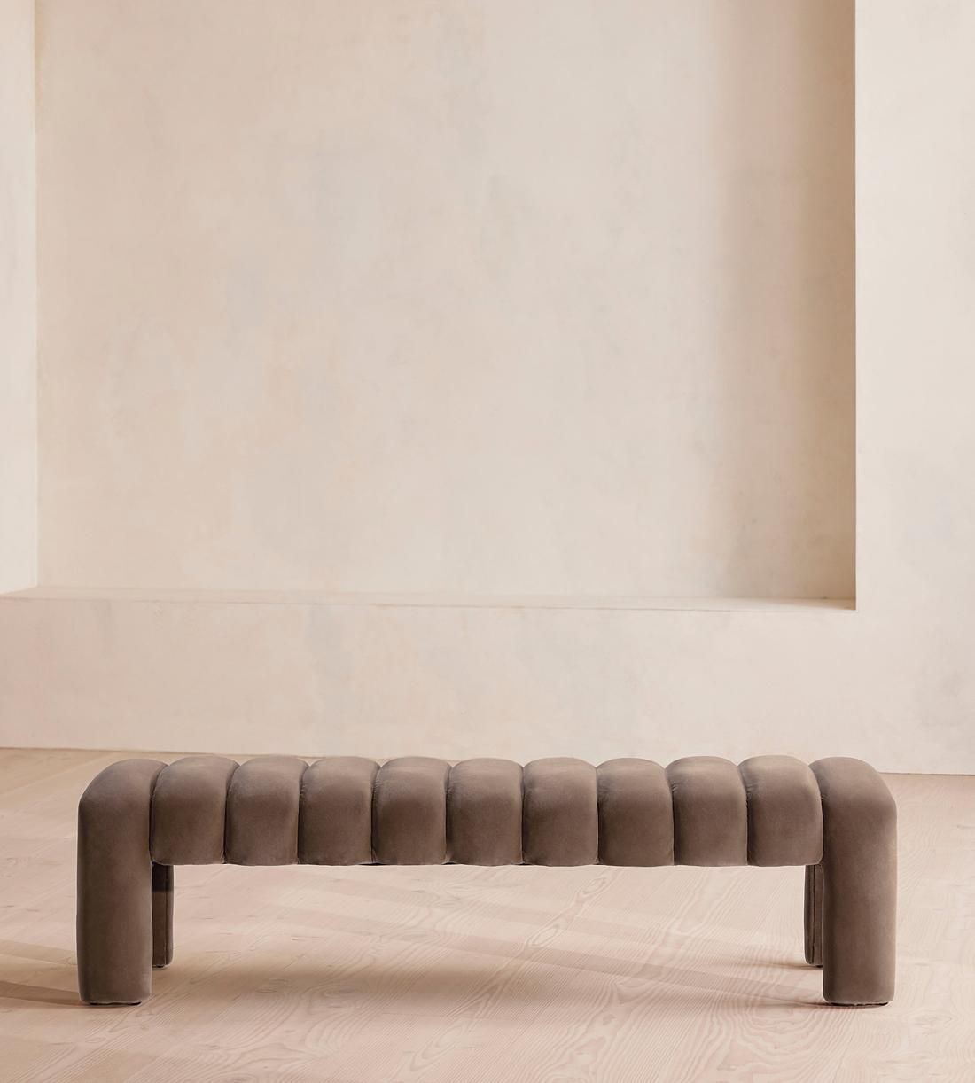 Willis Bench - Velvet - Taupe - Listing - Image 2
