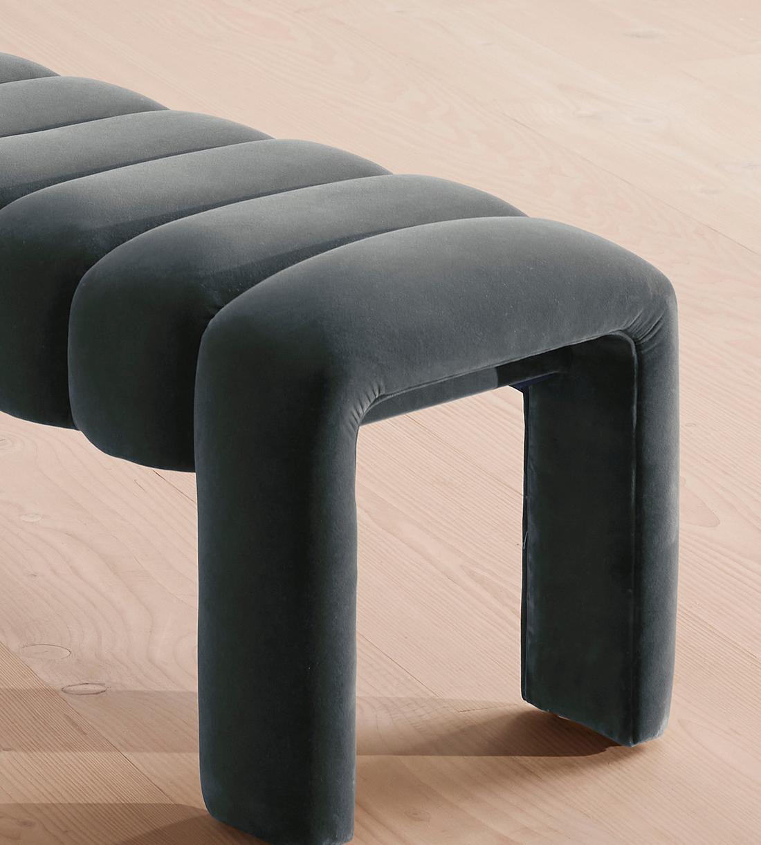 Willis Bench - Velvet - Grey Blue US - Images - Image 5