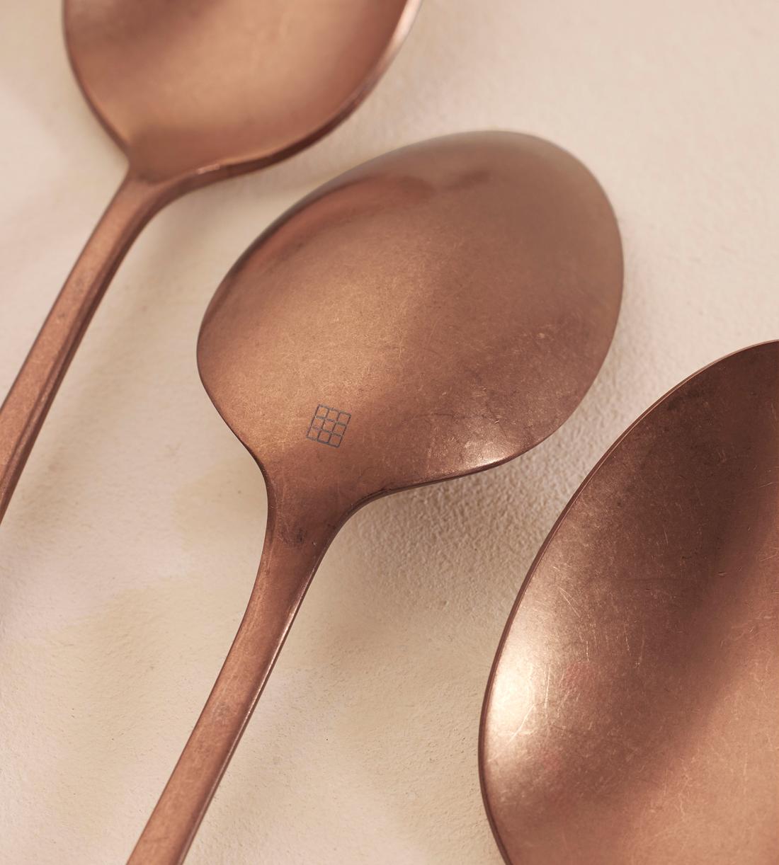 Stonewashed Dinner Spoon- Rose Gold x4 - Images - Image 4