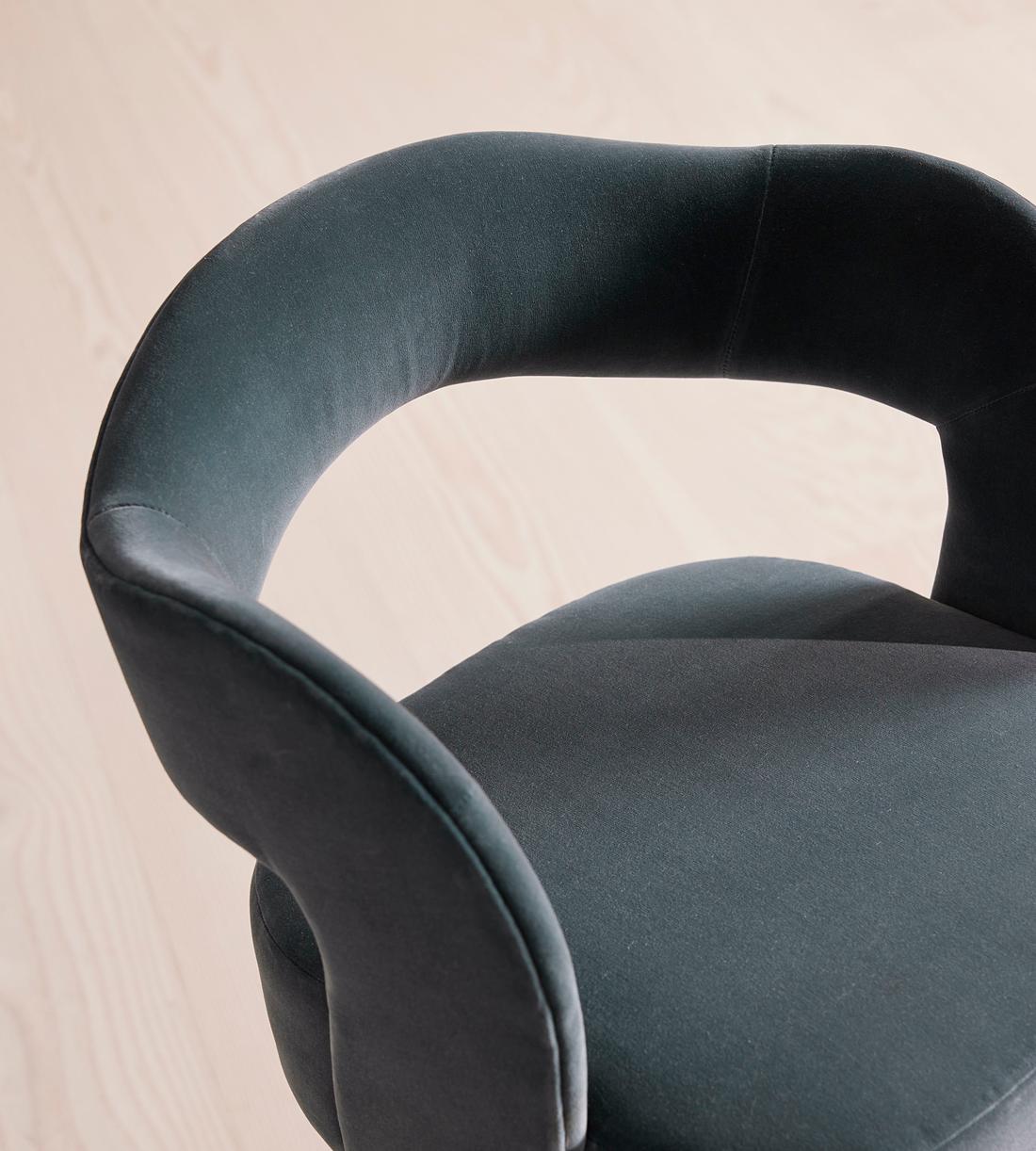Rory Barstool - Velvet - Grey Blue - US - Images - Image 5