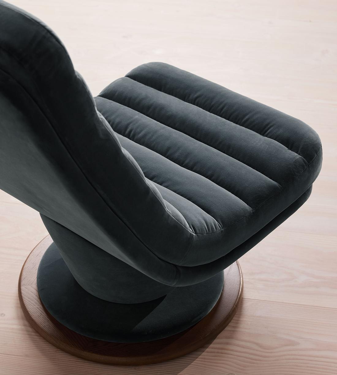 Albert Armchair - Velvet - Grey Blue US - Images - Image 6