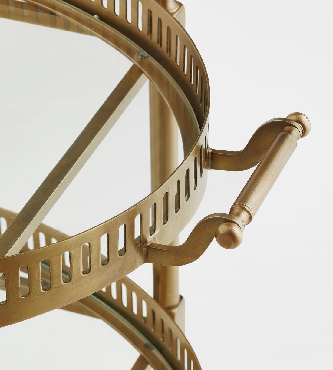 Oval Bar Cart - Brass - Images - Image 7