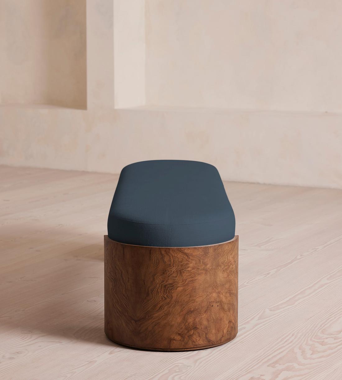 Lukas Bench - Linen - Prussian Blue - US - Images - Image 3