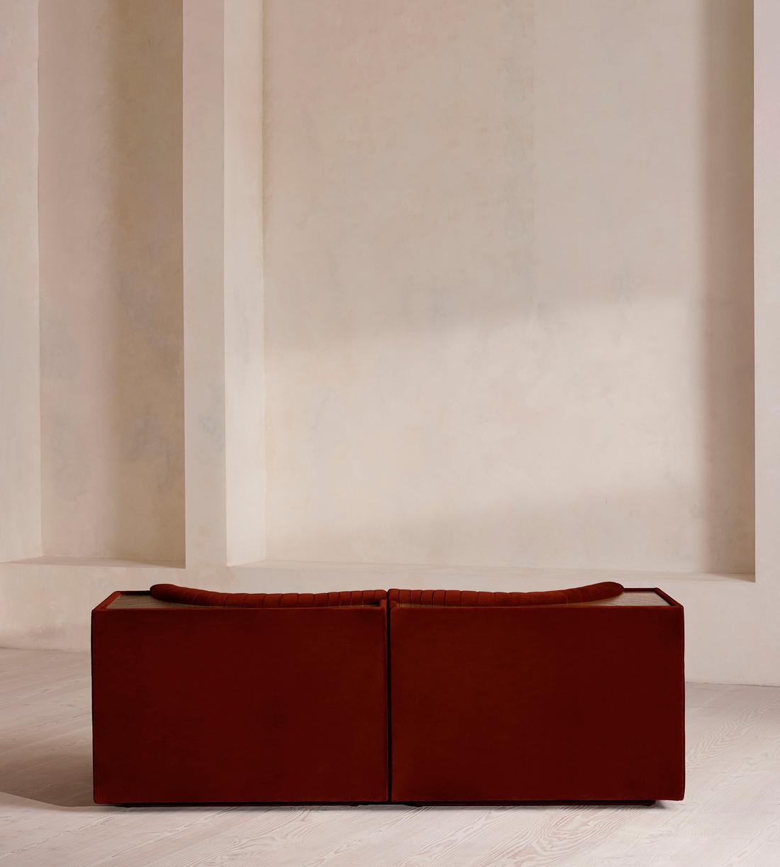 Hamish Modular Sofa - Three Seater - Velvet - Rust - Images - Image 4