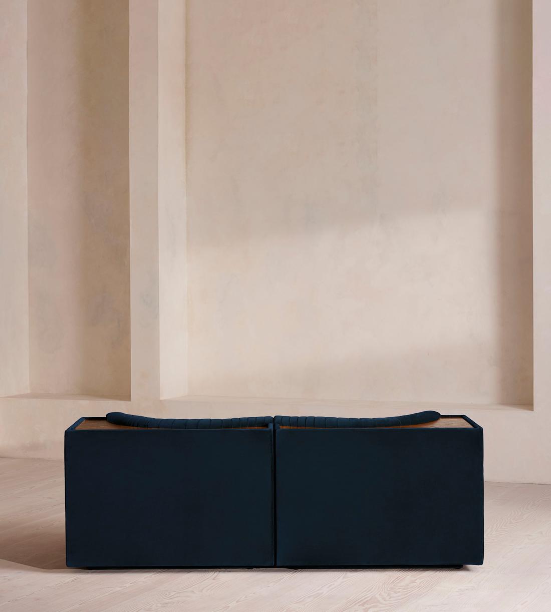 Hamish Modular Sofa - Three Seater - Velvet - Royal Blue - Images - Image 4