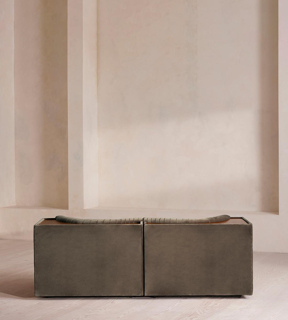 Hamish Modular Sofa - Three Seater - Velvet - Taupe - Images - Image 4